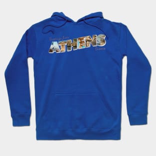 Greetings from Athens in Greece vintage style retro souvenir Hoodie